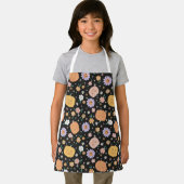 Retro Halloween Pumpkins und Blume Muster Schürze (Insitu)
