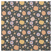Retro Halloween Pumpkins und Blume Muster Stoff (Muster)