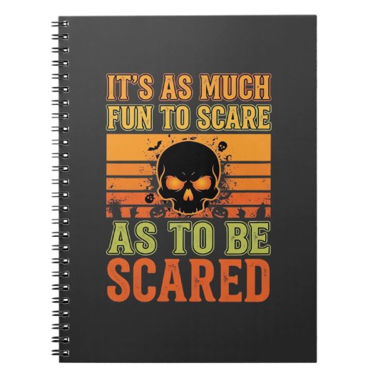 Retro Halloween Scare Skull Design_1 Notizblock (Vorderseite)