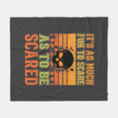 Retro-Halloween-Schreck-Schädel-Design_1 Fleecedecke (Vorderseite (Horizontal))
