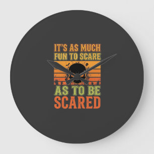 Retro-Halloween-Schreck-Schädel-Design_1 Große Wanduhr