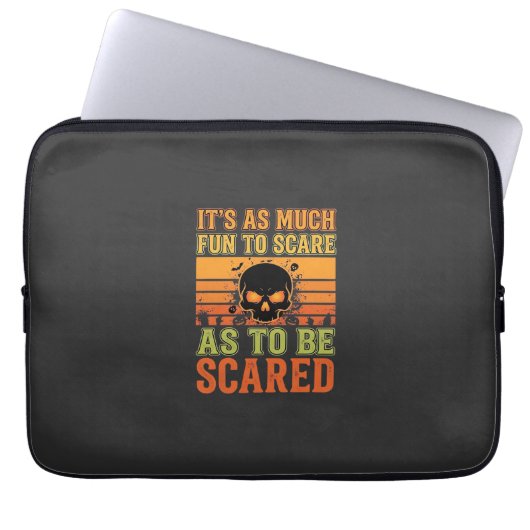Retro-Halloween-Schreck-Schädel-Design_1 Laptopschutzhülle (Vorderseite)