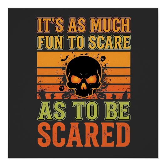 Retro-Halloween-Schreck-Schädel-Design_1 Poster (Vorderseite)