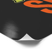 Retro-Halloween-Schreck-Schädel-Design_1 Poster (Ecke)