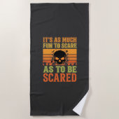 Retro-Halloween-Schreck-Schädel-Design_1 Strandtuch (Vorderseite)