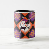 Retro Halloween Schwarze Katzen Tasse Mitte des Ja (Zentrum)