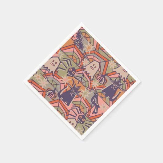 Retro Halloween Serviette (Ecke)