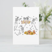 Retro Halloween Shirt, lustiges Halloween-Skull Dankeskarte (Stehend Vorderseite)