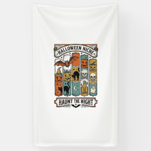 Retro-Halloween-Shirt mit vintage-spooky gestreift Banner