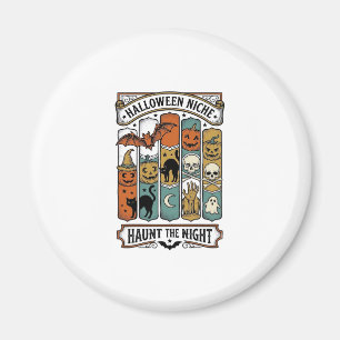 Retro-Halloween-Shirt mit vintage-spooky gestreift Magnet