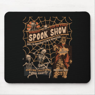 Retro Halloween Skeleton Horror Monster Mitternach Mousepad