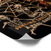 Retro Halloween Skeleton Horror Monster Mitternach Poster (Ecke)