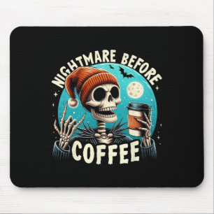 Retro Halloween Skelettkaffee Tasse Beängstigende Mousepad