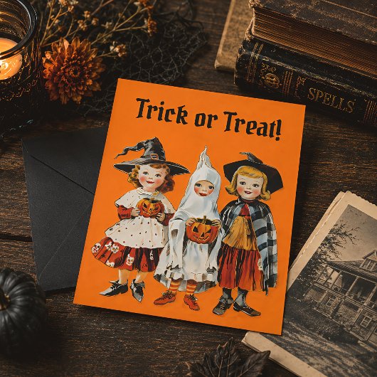 Retro Halloween Spooky Saison Postkarte