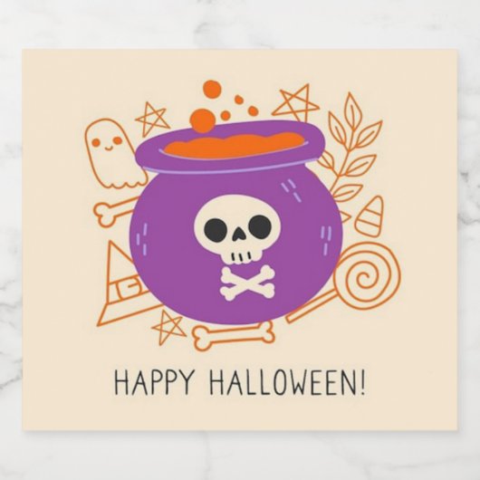 Retro Halloween Spooky Tränenelixier Alkoholflaschenetikett (Einzelnes Label)