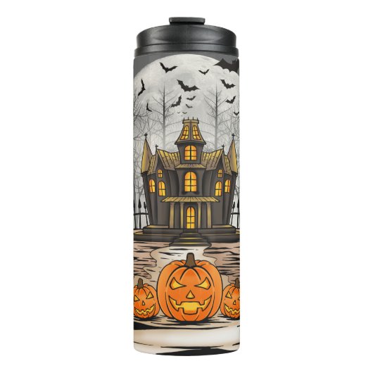 Retro Halloween Thermosbecher (Vorderseite)