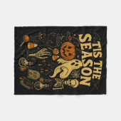 Retro Halloween Tis' The Season  Fleecedecke (Vorderseite (Horizontal))