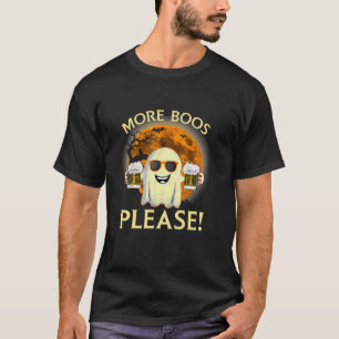 Retro Halloween trinken Bier Geist Mehr Boos Plea T-Shirt