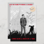 Retro Halloween Zombie Apokalypse Party Einladung (Vorne/Hinten)