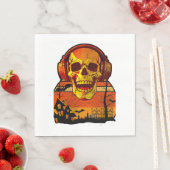 Retro Hallowen Skull Sticker Serviette (Beispiel)