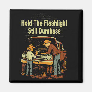 Retro halten Sie die Blitzleuchte still Dumb Auto Magnet