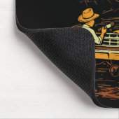 Retro halten Sie die Blitzleuchte still Dumb Auto Mousepad (Ecke)