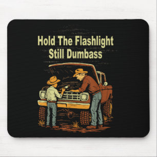 Retro halten Sie die Blitzleuchte still Dumb Auto  Mousepad