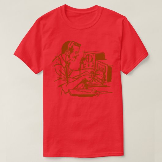 Retro Ham Radio Operator T-Shirt (Design vorne)