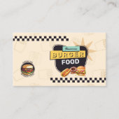Retro Hamburger Stand Visitenkarte (Vorderseite)