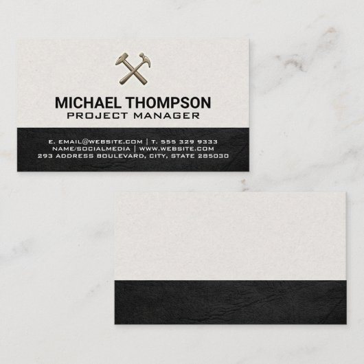 Retro Hammers Logo Visitenkarte (Vorne/Hinten)