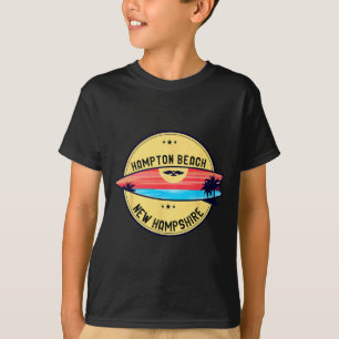 Retro Hampton Beach New Hampshire Strand Surfen Mi T-Shirt