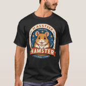 Retro Hamster Rings Emblem Art T-Shirt (Vorderseite)