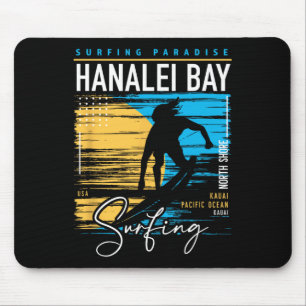 Retro Hanalei Y Kauai Nordküste Surfen Surf Haw Mousepad