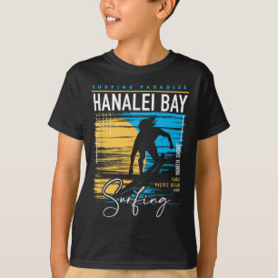 Retro Hanalei Y Kauai Nordküste Surfen Surf Haw T-Shirt
