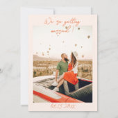 Retro Hand Drawn Bright farbenfrohe Fun Foto Hochz Einladung (Rückseite)