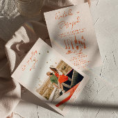 Retro Hand Drawn Bright farbenfrohe Fun Foto Hochz Einladung