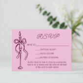 Retro Hand Drawn Burgundy Wedding Website QR Code RSVP Karte (Stehend Vorderseite)
