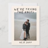 Retro Hand Drawn Champagne Quirky Foto Hochzeit Einladung (Rückseite)