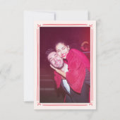 Retro Hand Drawn Cupid Modern Photo Wedding Dankeskarte (Rückseite)