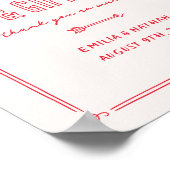 Retro Hand Drawn Cupid Wedding Cards & Gifts Sign Poster (Ecke)