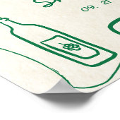 Retro Hand Drawn Doodle Italienisches Lebensmittel Poster (Ecke)