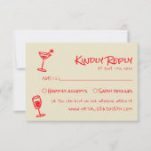 Retro Hand Drawn farbenfrohe Funky Einzigartige Ho RSVP Karte (Vorderseite)