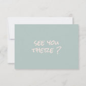 Retro Hand Drawn farbenfrohe Funky QR Code Wedding RSVP Karte (Rückseite)