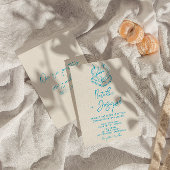 Retro Hand Drawn geschrieben Kuchen fett einzigart Einladung