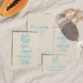 Retro Hand Drawn geschrieben Kuchen fett einzigart Einladung