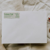 Retro Hand Drawn Green Funny Christmas Tree