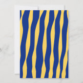 Retro Hand Drawn Handwritten Blue Italian Wedding Einladung (Rückseite)