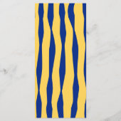 Retro Hand Drawn Handwritten Blue Italian Wedding Menükarte (Rückseite)