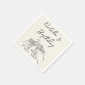 Retro Hand Drawn Martini Dreißiger Meilenstein Geb Serviette (Ecke)