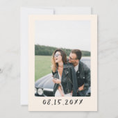 Retro Hand Drawn Sketchy Quirky Foto Hochzeit Einladung (Rückseite)